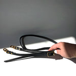 Load image into Gallery viewer, Matte Black Leather Adjustable Handbag Strap
