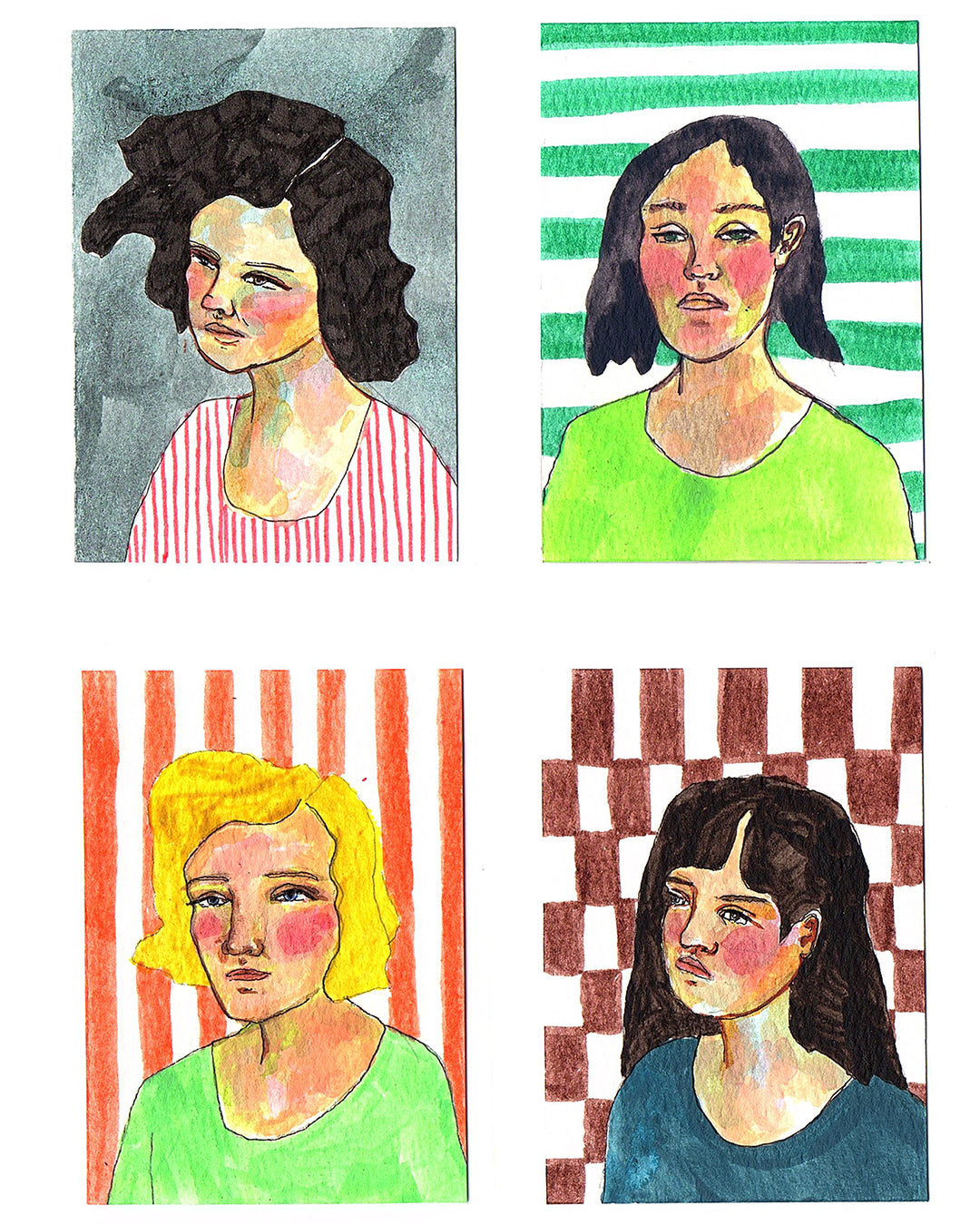 Imaginary Ladies- Original Art Trading Card