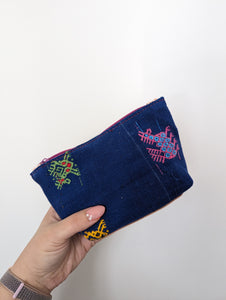 Vintage Fabric Small Travel Clutch - Ready to Ship