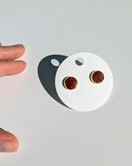 Load image into Gallery viewer, Leather Stud Earrings -Large
