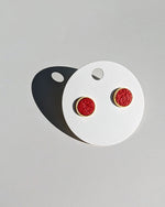 Load image into Gallery viewer, Leather Stud Earrings -Large
