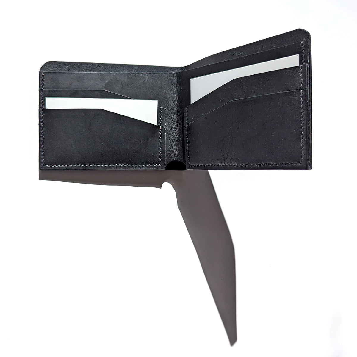 Leather Billfold with 5 pockets, handsewn