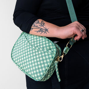 Canvas Cubist Crossbody Handbag