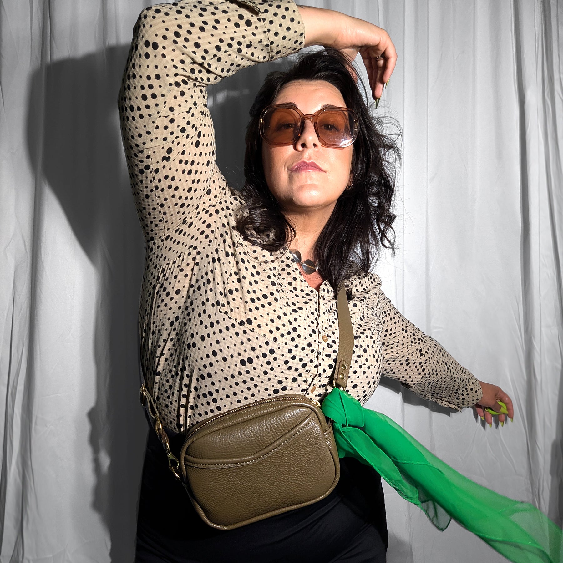Mini Cubist Crossbody Handbag