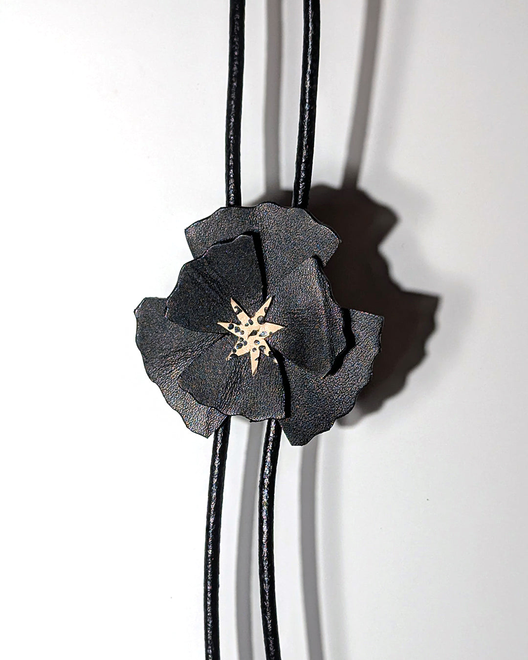 Poppy Leather Bolo Tie