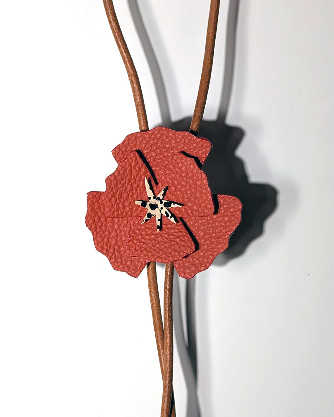 Poppy Leather Bolo Tie