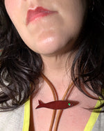 Load image into Gallery viewer, Sardine Leather Bolo Tie

