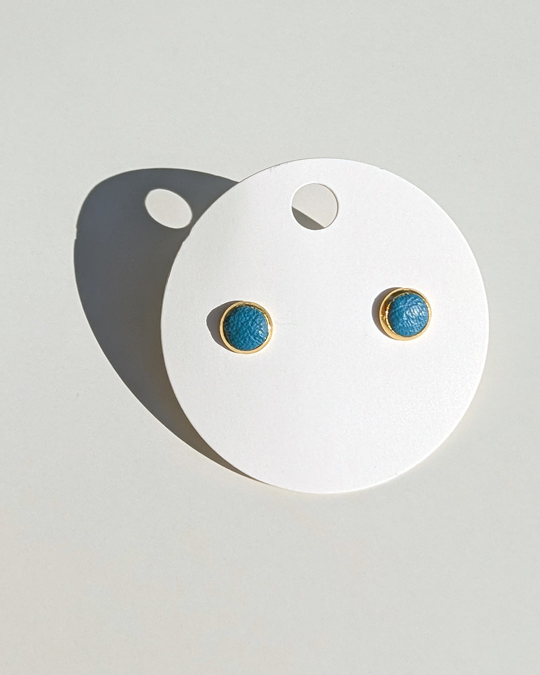 Leather Stud Earrings - Small