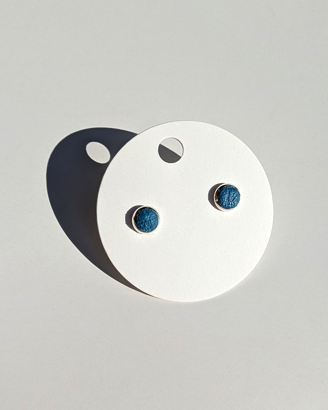 Leather Stud Earrings - Small