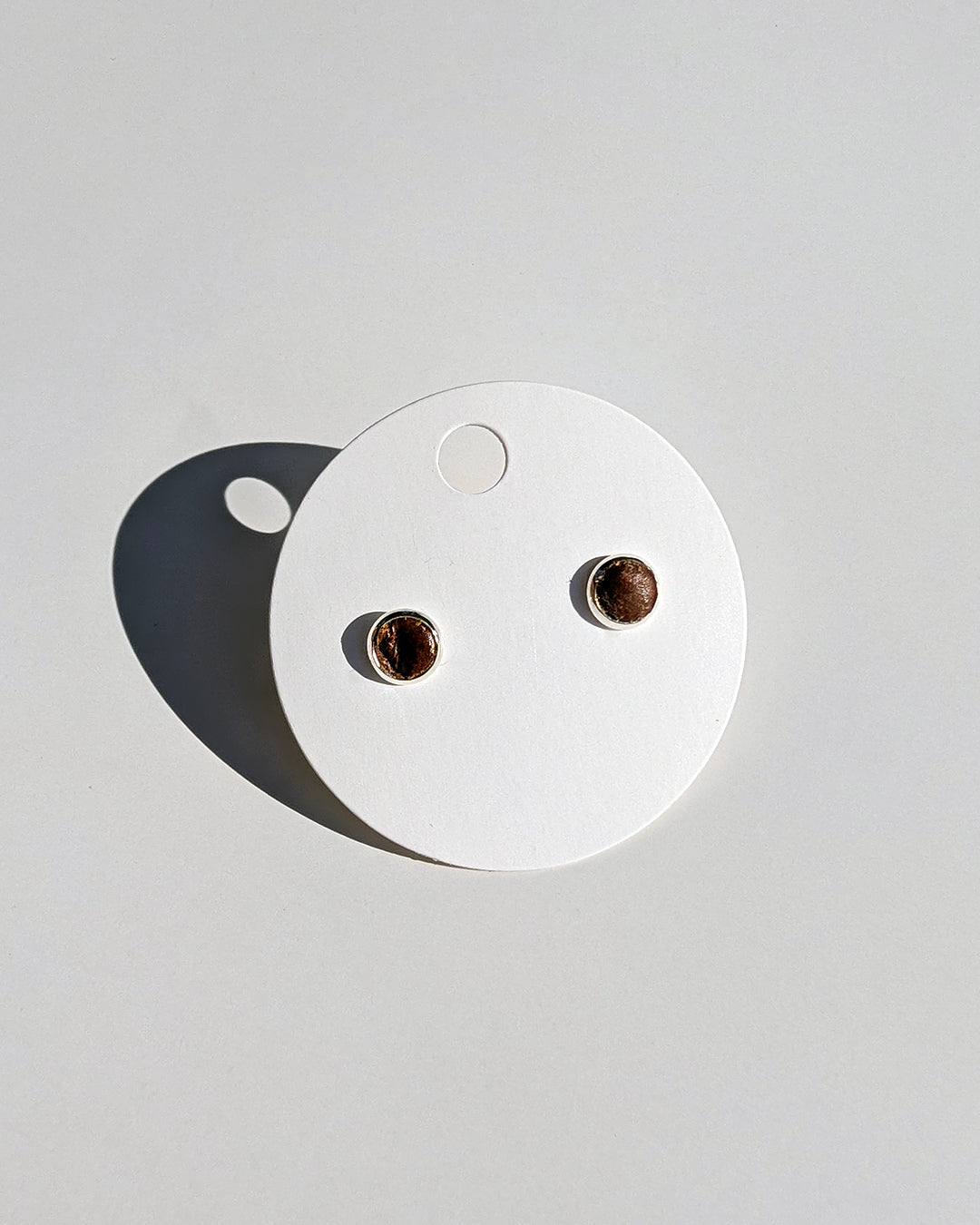 Leather Stud Earrings - Small