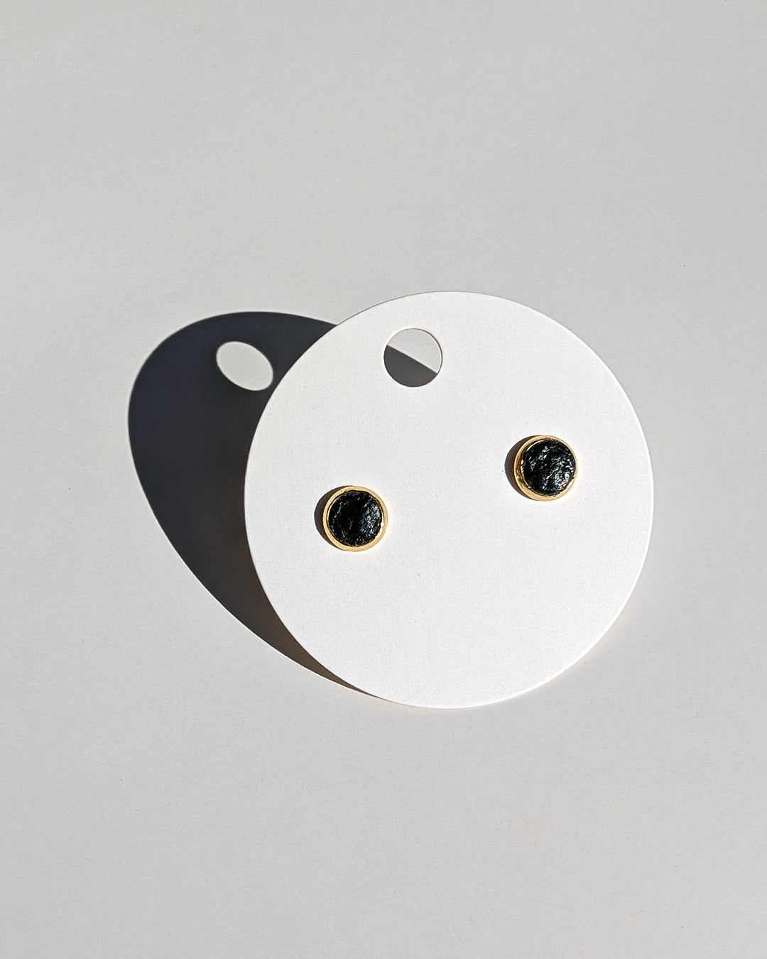 Leather Stud Earrings - Small