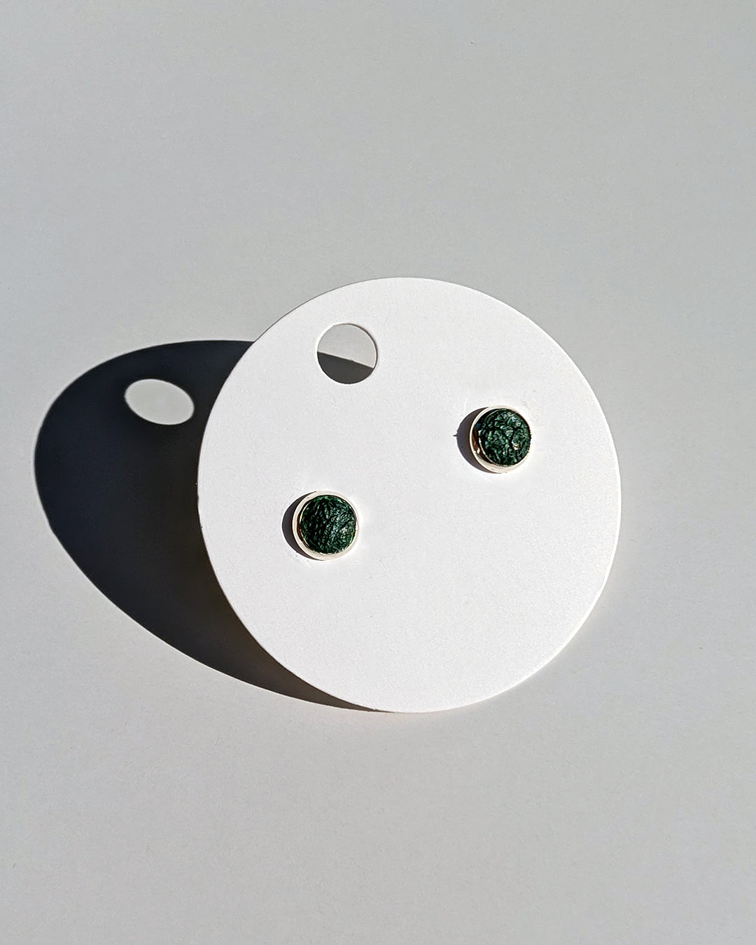 Leather Stud Earrings - Small