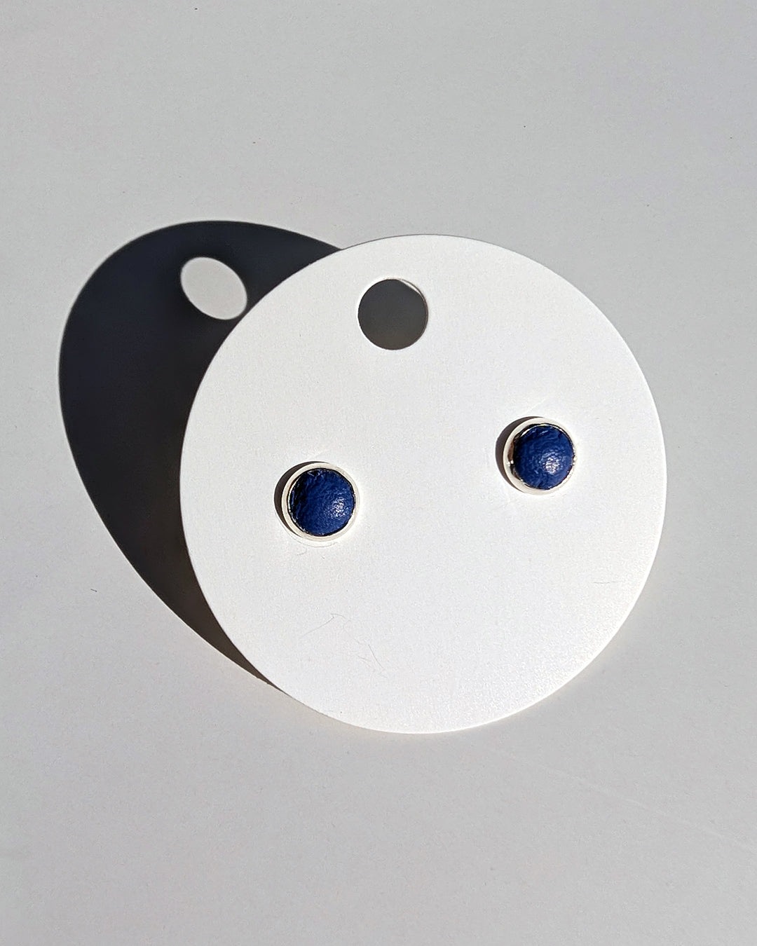 Leather Stud Earrings - Small