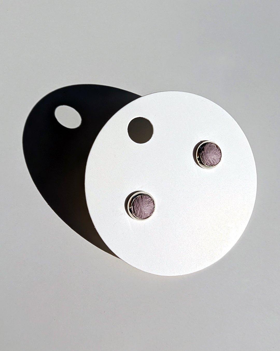 Leather Stud Earrings - Small