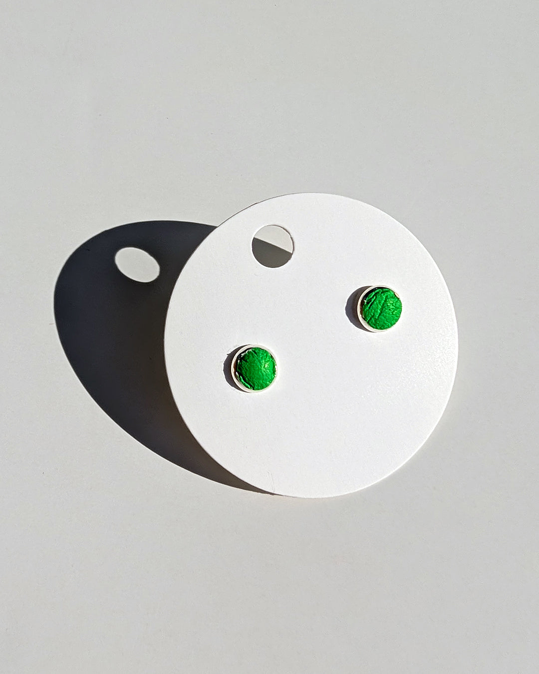 Leather Stud Earrings - Small