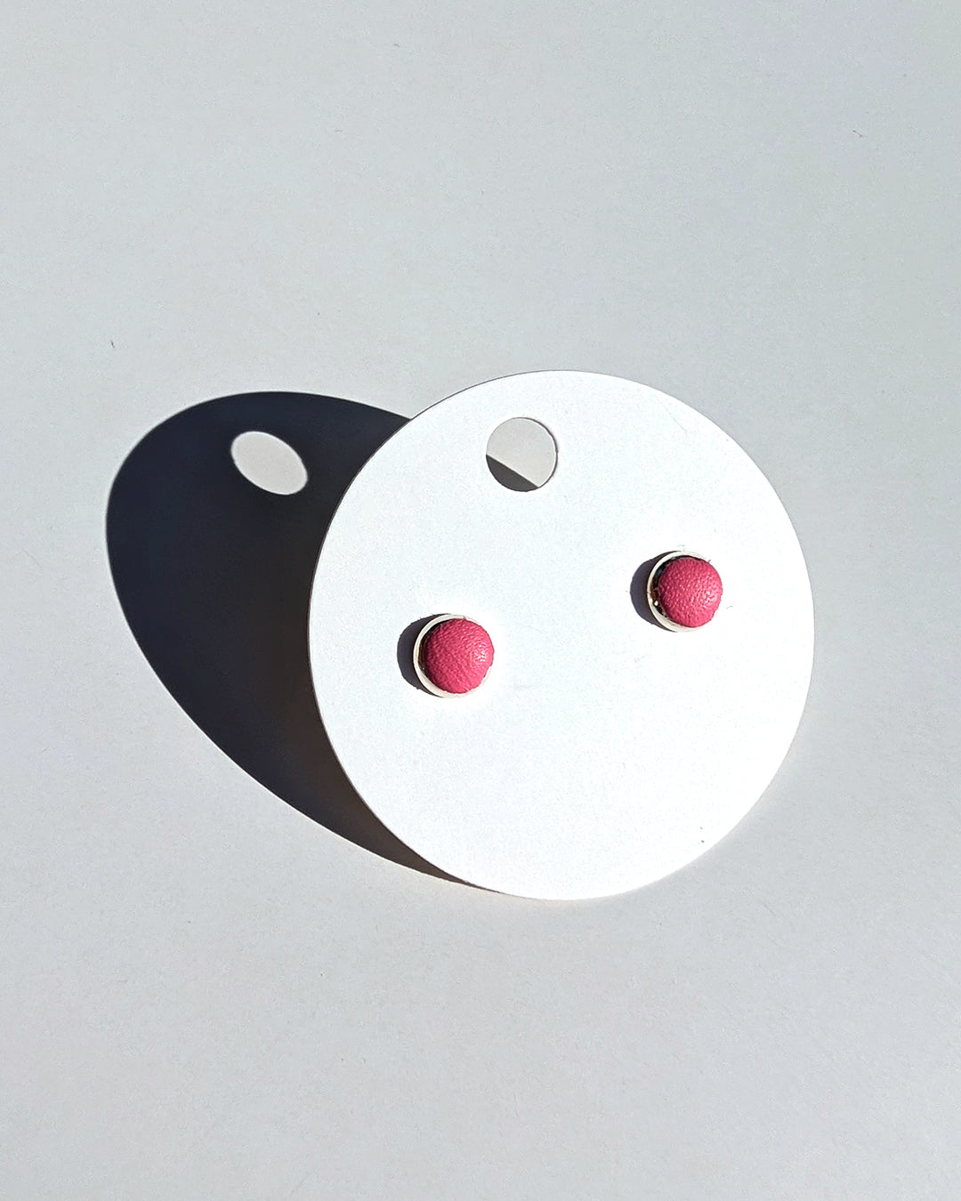 Leather Stud Earrings - Small