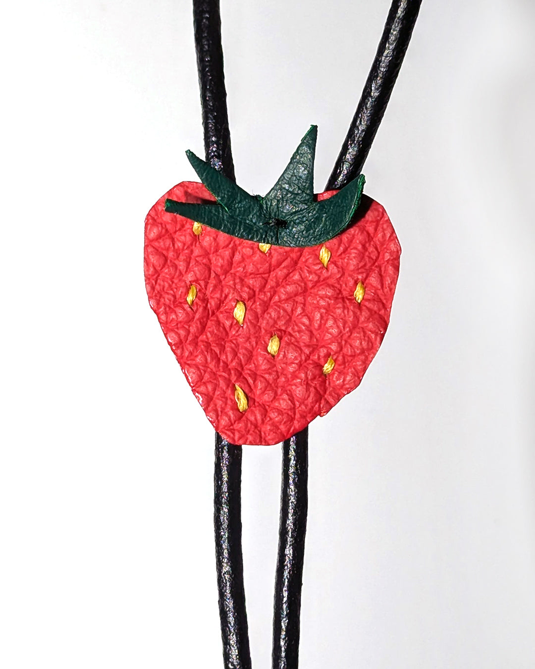 Strawberry Leather Bolo Ties