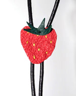 Load image into Gallery viewer, Strawberry Leather Bolo Ties
