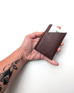 Load image into Gallery viewer, Handstitched Vertical Two Pocket Wallet - Ready To Ship
