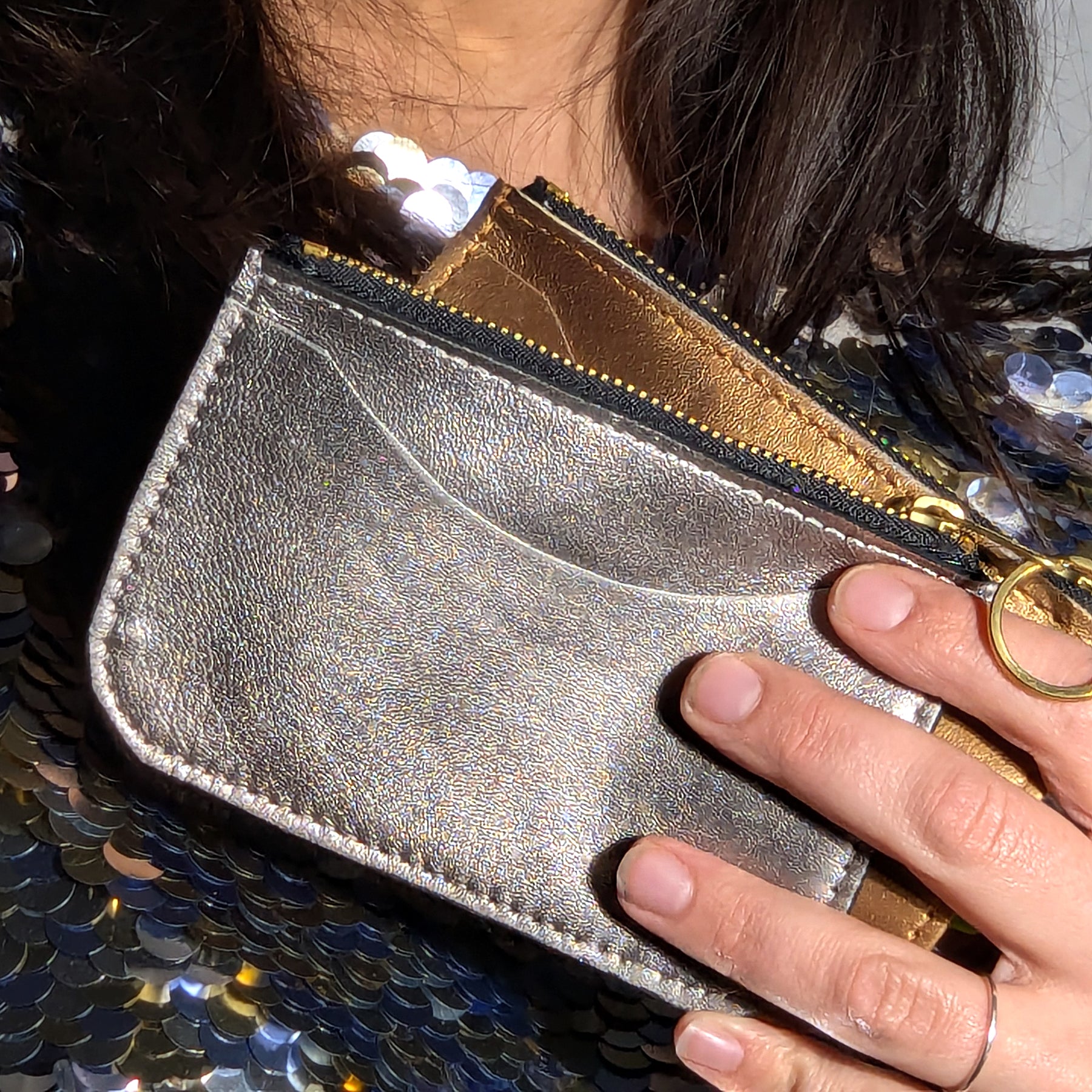 Zippy Two Pocket Pouch with Keychain