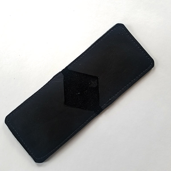 Matte Black Leather Bifold Wallet. Minimal Modern Wallet. Directive