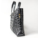 Load image into Gallery viewer, Apex Mini Tote Handbag by Directive in Black Croc Leather
