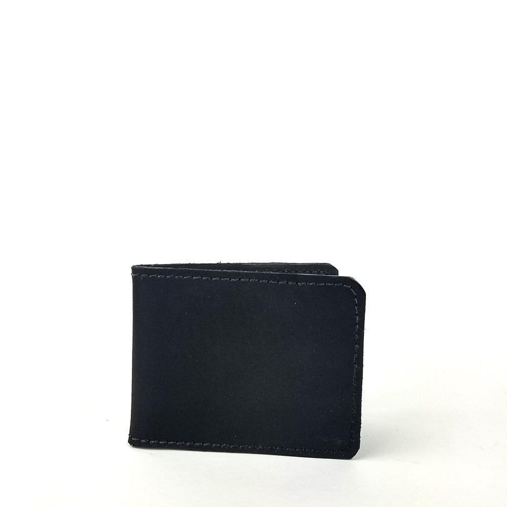 Matte Black Bifold Wallet by Directive. Minimal Card Wallet